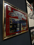 Original Budweiser Glass Sign – Iconic Americana Bar Décor