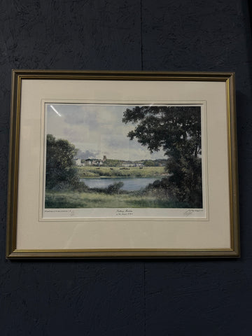 Clive Madgwick RBA 'Sudbury Water Meadows' Framed Print, signed – Suffolk, England, Late 20th Century