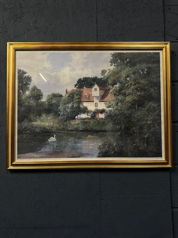 Clive Madgwick RBA 'Brundon Mill' Framed Print – Suffolk Pastoral, Late 20th C.