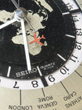 Seiko Vintage Quartz World Time Zone Clock — Airplane Design Desk & Mantle Piece