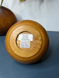Hand-Turned Ancient Acacia Lidded Bowl with Oak Spike Handle — Crafted in Norfolk from 5,000-Year-Old Local Timber