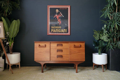 Mid Century Jentique Short Raised Sideboard Teak Rosewood 1960s 1970s 