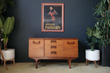 Mid Century Jentique Short Raised Sideboard Teak Rosewood 1960s 1970s 
