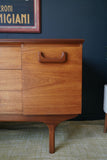 Mid Century Jentique Short Raised Sideboard Teak Rosewood 1960s 1970s