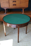 Antique Late Victorian Mahogany Demi-Lune Shaped Card Games Table