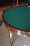 Antique Late Victorian Mahogany Demi-Lune Shaped Card Games Table
