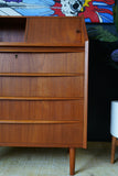 Mid Century Danish Teak Writing Bureau
