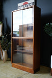 Mid Century Morris of Glasgow Tall Display Cabinet Glass Fronted Bookcase