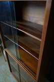Mid Century Morris of Glasgow Tall Display Cabinet Glass Fronted Bookcase
