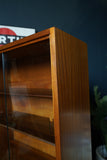 Mid Century Morris of Glasgow Tall Display Cabinet Glass Fronted Bookcase