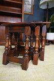 Vintage Old Charm Nest of Tables Solid Oak Early 21st Century