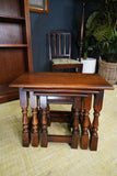 Vintage Old Charm Nest of Tables Solid Oak Early 21st Century