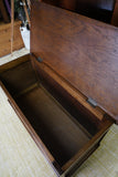 Vintage Old Charm Solid Oak Coffer Trunk Blanket Box Storage