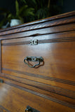 Pair of Edwardian Ash Wood Two Chest of Drawers – Spacious Antique Storage with Original Hardware