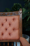 Late Victorian Edwardian Arts & Crafts Pink Fireside Parlour Occasional Armchair