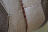 Mid Century Vintage Retro Original Real Leather Pouffe Footstool Footrest Seat