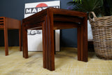 Timeless Harmony: Danish Mid-Century Rosewood Nesting Tables – Set of 3