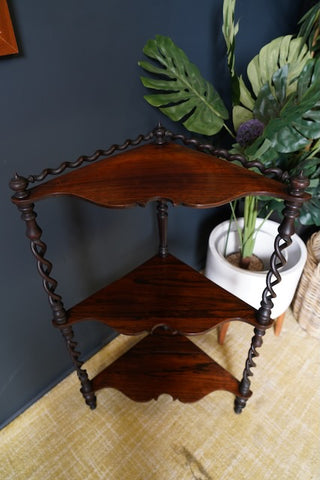 Late Georgian Early Victorian 19th Century Rosewood Whatnot or Plant Stand