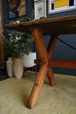 Vintage Rustic Farmhouse Pine Dining Kitchen Table