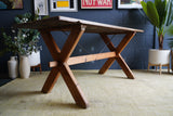 Vintage Rustic Farmhouse Pine Dining Kitchen Table