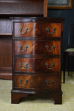 Antique Style Mahogany Serpentine Small Chest of Drawers 