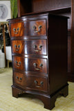 Antique Georgian Style Mahogany Serpentine Small Chest of Drawers Nightstand Bedside Table