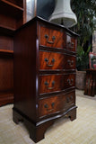 Antique Style Mahogany Serpentine Small Chest of Drawers 