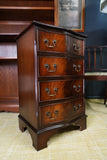 Antique Georgian Style Mahogany Serpentine Small Chest of Drawers Nightstand Bedside Table