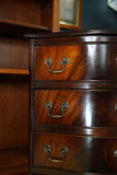 Antique Georgian Style Mahogany Serpentine Small Chest of Drawers Nightstand Bedside Table