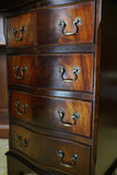 Antique Georgian Style Mahogany Serpentine Small Chest of Drawers Nightstand Bedside Table