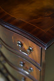 Antique Georgian Style Mahogany Serpentine Small Chest of Drawers Nightstand Bedside Table