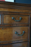 Victorian Bow Fronted Tallboy Bureau Chest on Chest Linen Cabinet