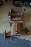 Vintage Handmade Wooden Ride on Toy Car with Brass Duck Head Bonnet Mascot