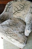 Antique Edwardian Vintage Tub Chair Original Upholstery