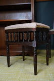Antique Late Victorian/Edwardian Piano Stool Mahogany Turned Spindle Legs