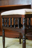 Antique Late Victorian/Edwardian Piano Stool Mahogany Turned Spindle Legs