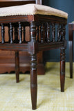 Antique Late Victorian/Edwardian Piano Stool Mahogany Turned Spindle Legs