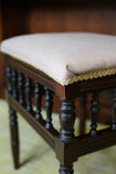 Antique Late Victorian/Edwardian Piano Stool Mahogany Turned Spindle Legs