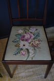Victorian Antique Mahogany Occasional Chair Original Tapestry Upholstery 