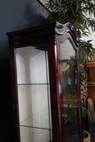 Victorian-Style Mahogany Glazed Display Cabinet with Cabriole Legs & Drawers