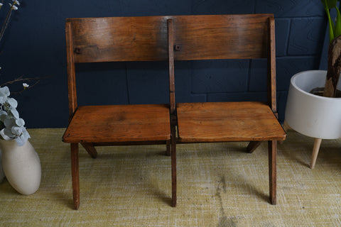 Two Vintage Cinema Theatre Chair Seat