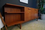 Mid Century Large / Long Sideboard Credenza Teak Open Sides