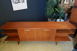 Mid Century Large / Long Sideboard Credenza Teak Open Sides