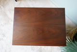 Peppler Furniture Co. 'The Hanover Line' Bedside Nightstand in Figured Walnut – Canada, c. 1960s