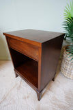 Peppler Furniture Co. 'The Hanover Line' Bedside Nightstand in Figured Walnut – Canada, c. 1960s