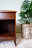 Peppler Furniture Co. 'The Hanover Line' Bedside Nightstand in Figured Walnut – Canada, c. 1960s