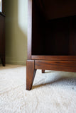 Peppler Furniture Co. 'The Hanover Line' Bedside Nightstand in Figured Walnut – Canada, c. 1960s