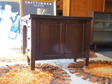 Art Deco Dark Walnut Desk/Office Furniture Chrome Feet - erfmann-vintage