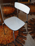 Vintage Retro White Formica Dining/Kitchen Table 2 Chairs - erfmann-vintage