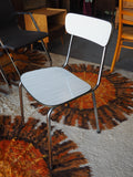 Vintage Retro White Formica Dining/Kitchen Table 2 Chairs - erfmann-vintage